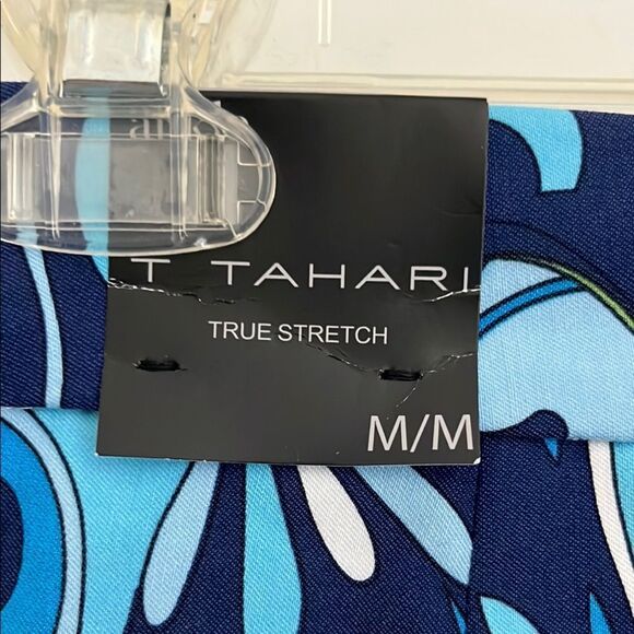 Tahari Tummy Control True Stretch Vibrant Floral Pull on Pants Sz M NWT - Picture 6 of 12